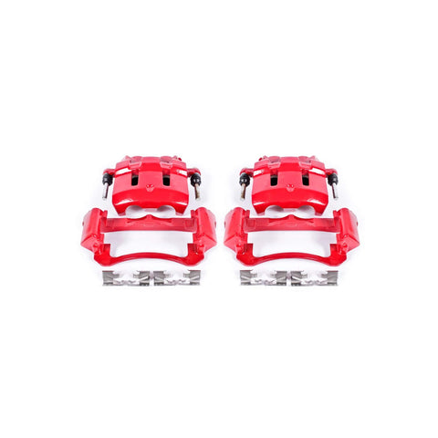 Power Stop S4790 High-Temp Red Powder Coated Front Pair Calipers For 2000 - 2005 Ford Excursion | 1999 - 2004 Ford F-250 F-350 Super Duty