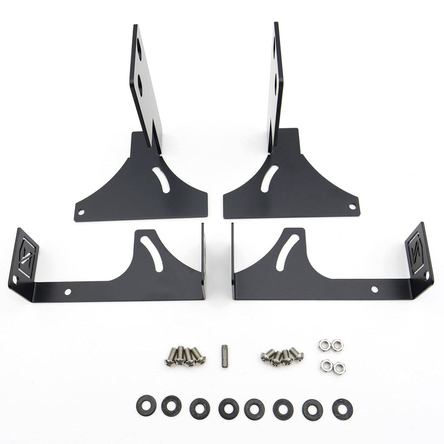 ZROADZ LED Mounting Bracket Under Rear Bumper - Compatible w/ 2008-2016 Ford F-250, F-350, F-450, F-550 - to Mount (2) 6 Inch ZROADZ or similar style LED Lights (Not Included) - PN Z385461, Black