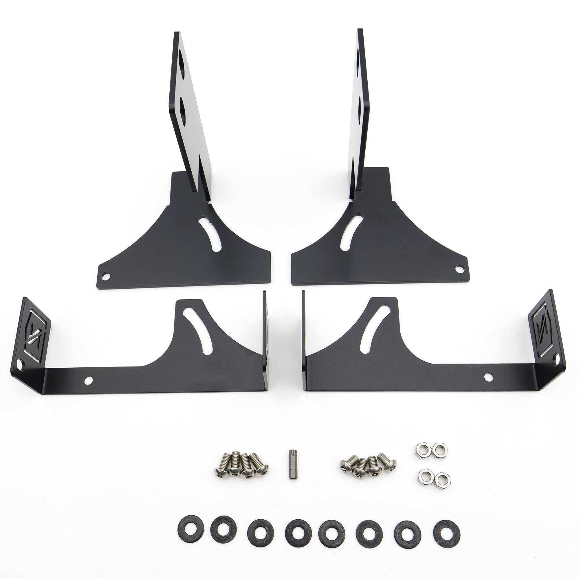 ZROADZ LED Mounting Bracket & Kit Under Rear Bumper - Compatible w/ 2008-2016 Ford F-250, F-350, F-450, F-550 - with (2) 6 Inch ZROADZ LED Lights (Included) with Wiring Harness - PN Z385461-KIT, Black