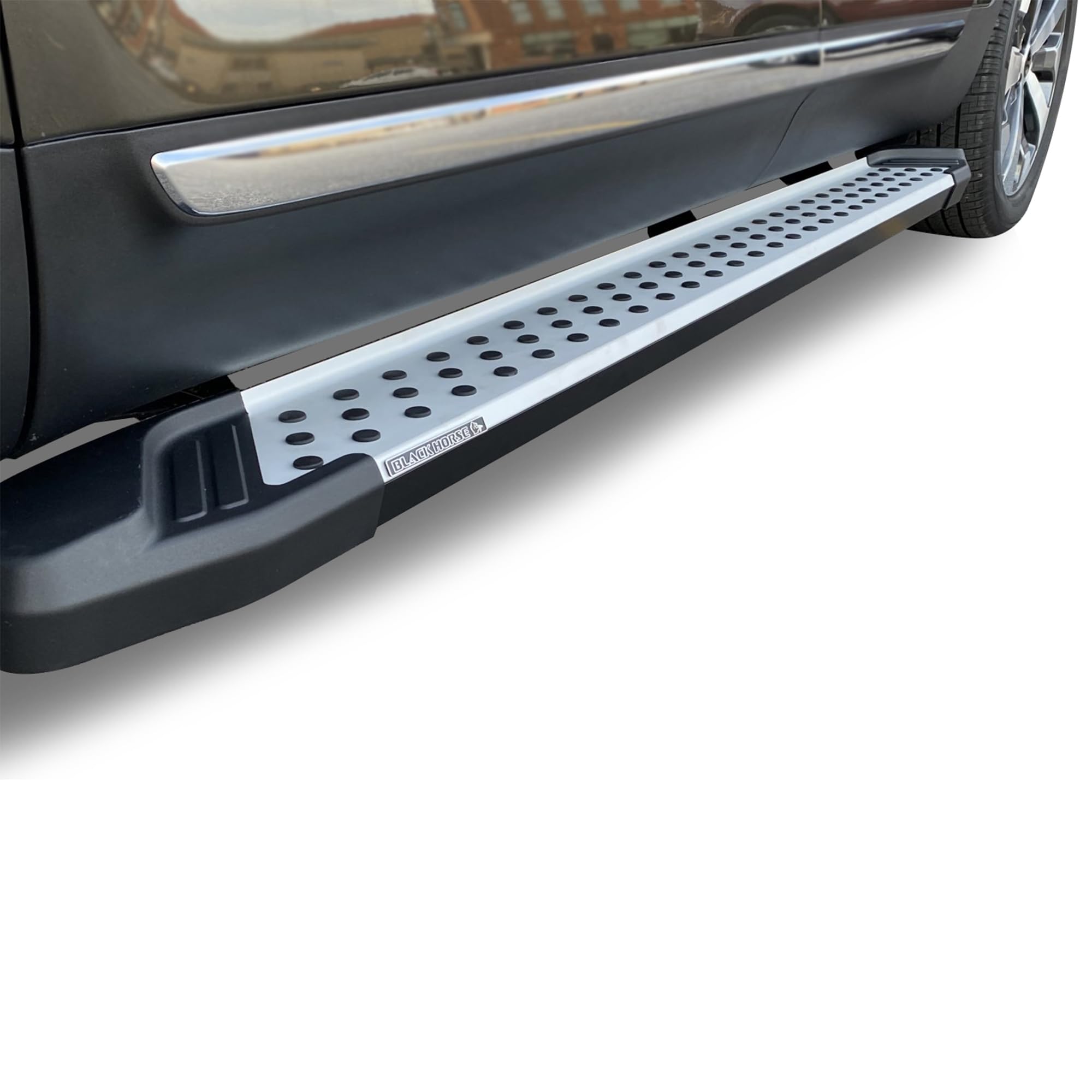 Aluminum Black Horse Vortex Running Boards Compatible with 2013-2018 Acura RDX All
