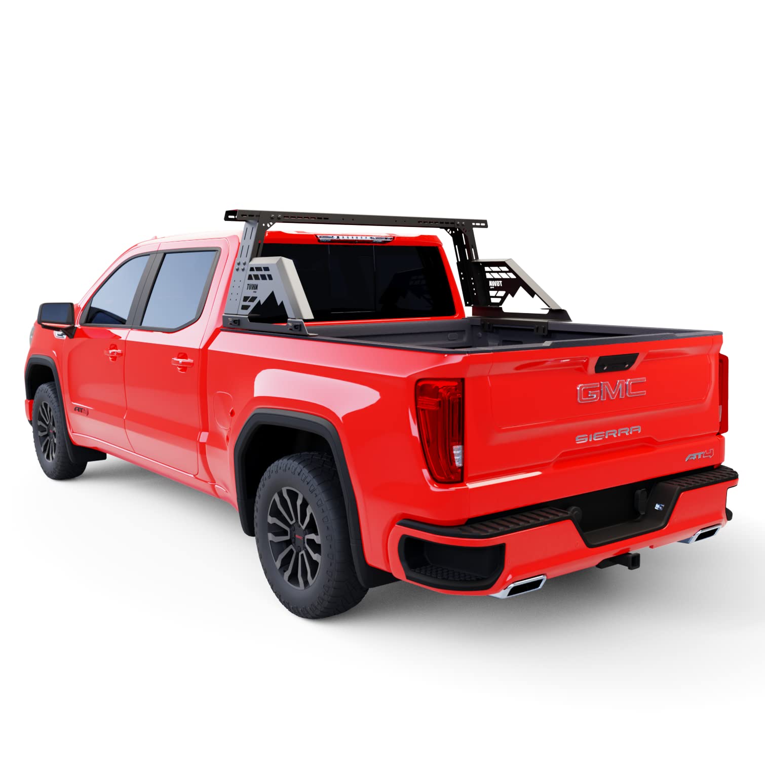 Moab Chase Rack TUWA Pro Height Adjustable for Full Size Truck, Carbon Steel Truck Roll Bar for Light Attachments and Accessories, Headache Rack, Ladder Rack, Cargo Carrier, Overland Rack, Black