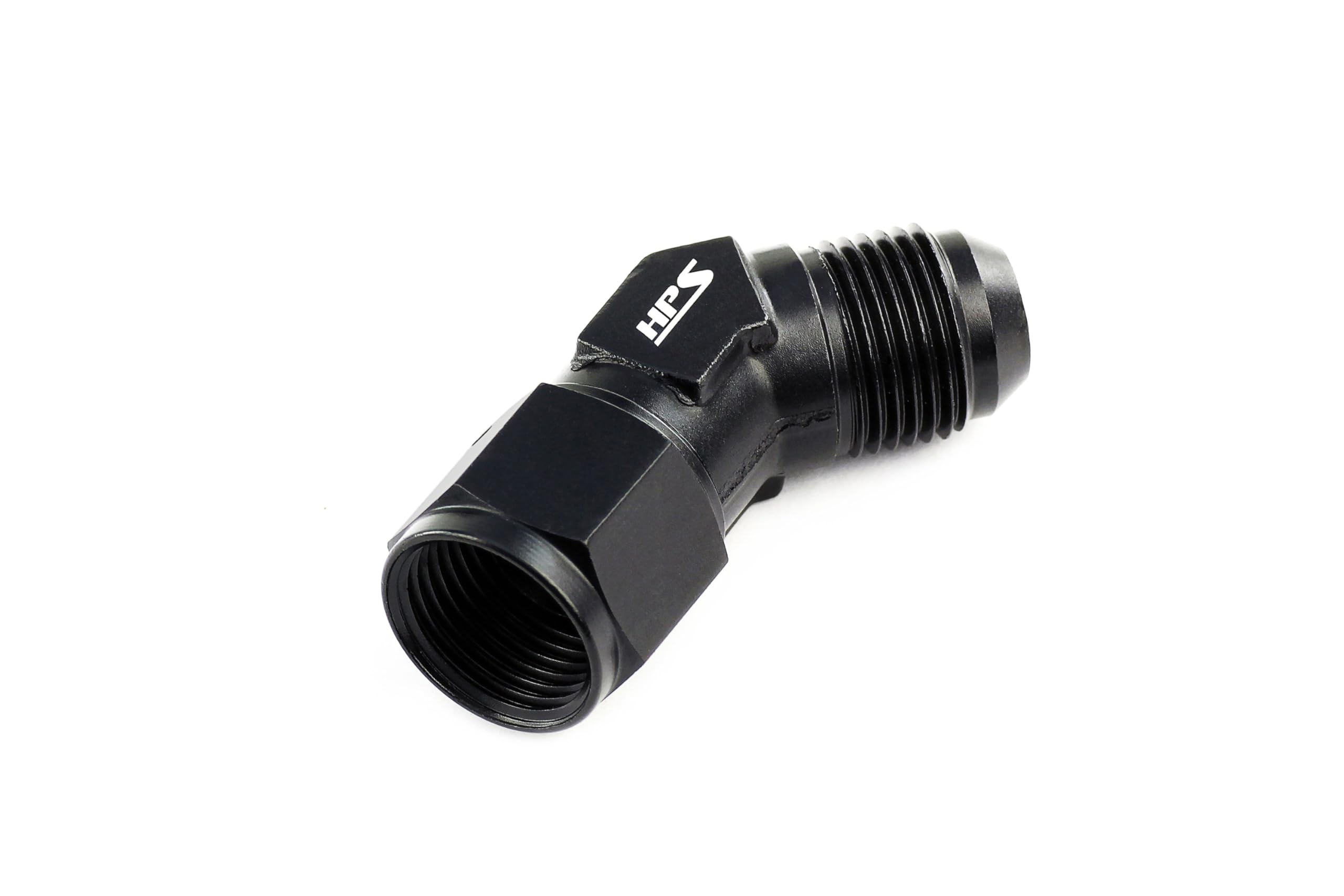 AN9241-10 HPS Male to Female Swivel Adapter Fitting, Aluminum, Size: AN-10, Angle: 45 degree, Black