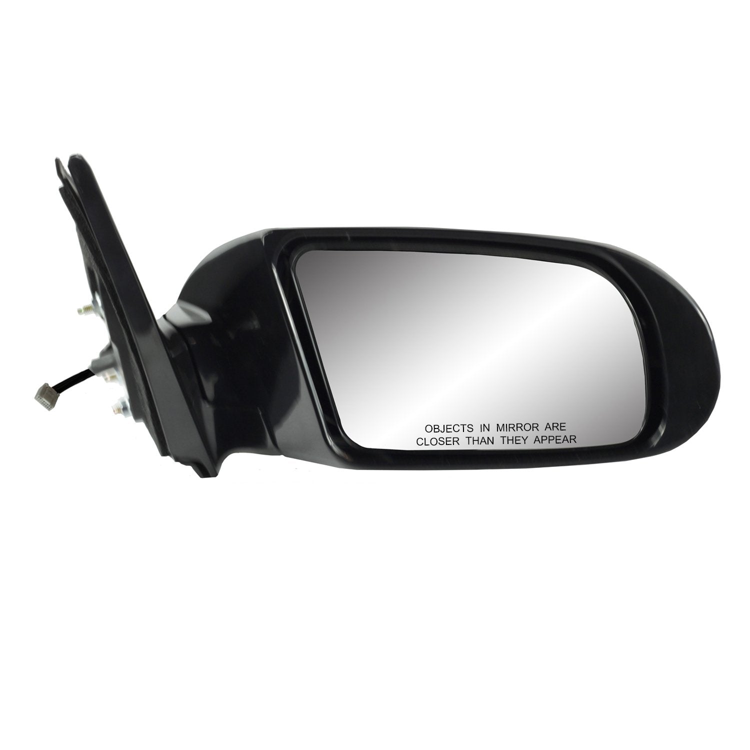 Mirror Passenger Side for Nissan Maxima, Black w/PTM Cover, w/Turn Signal, w/Premium pkg, Foldaway, w/o Memory, w/o Sport pkg, Heated Power
