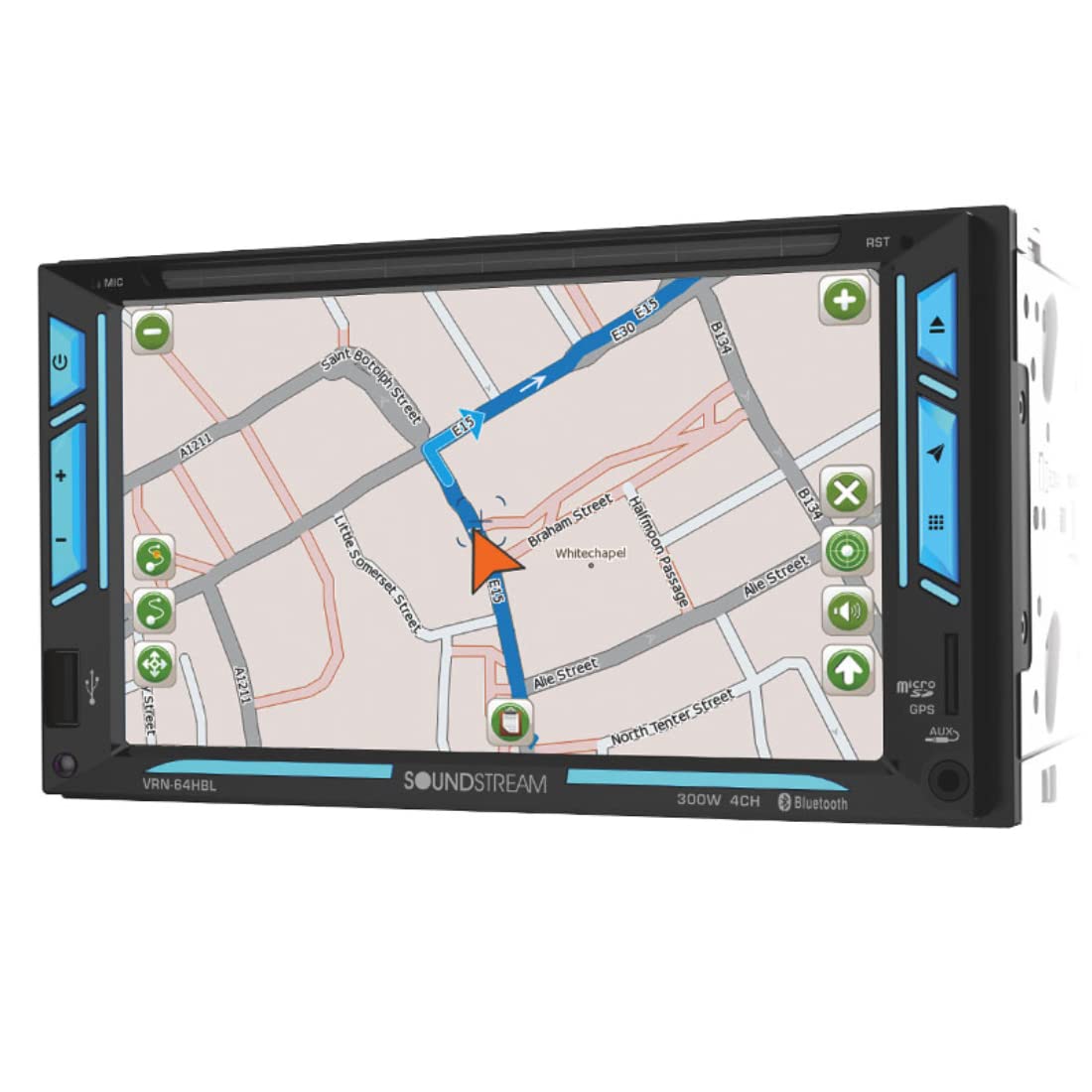 Soundstream 6.2 Inch VRN-64HBL Bluetooth Navigation Double Din Car Stereo