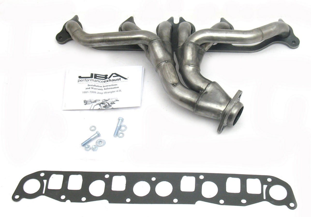JBA 1-1/2in Primary Raw 409SS Cat4Ward Header 91-99 Jeep 4.0L