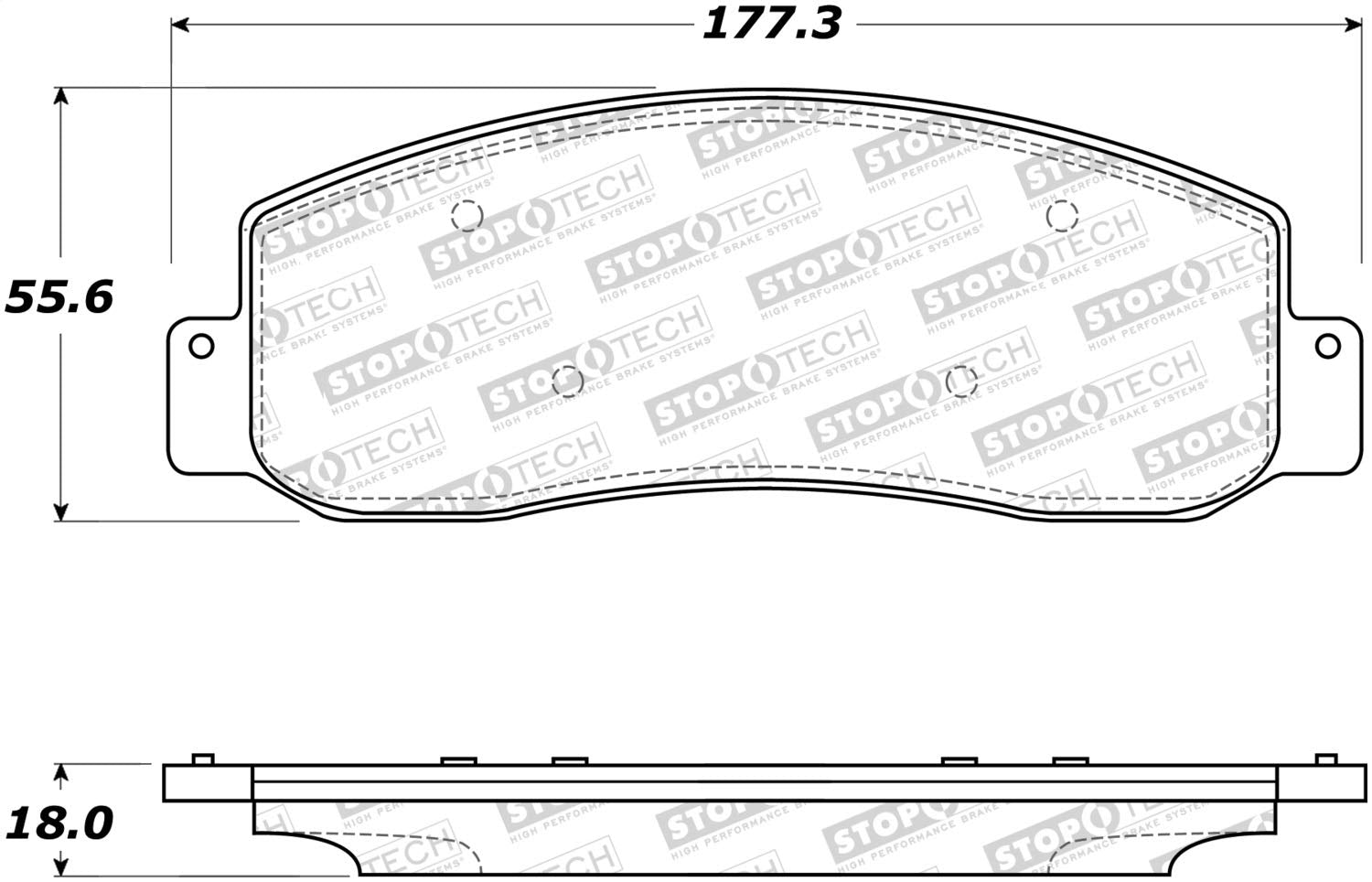 Front StopTech 308.10690 Brake Pads with Shims; Street