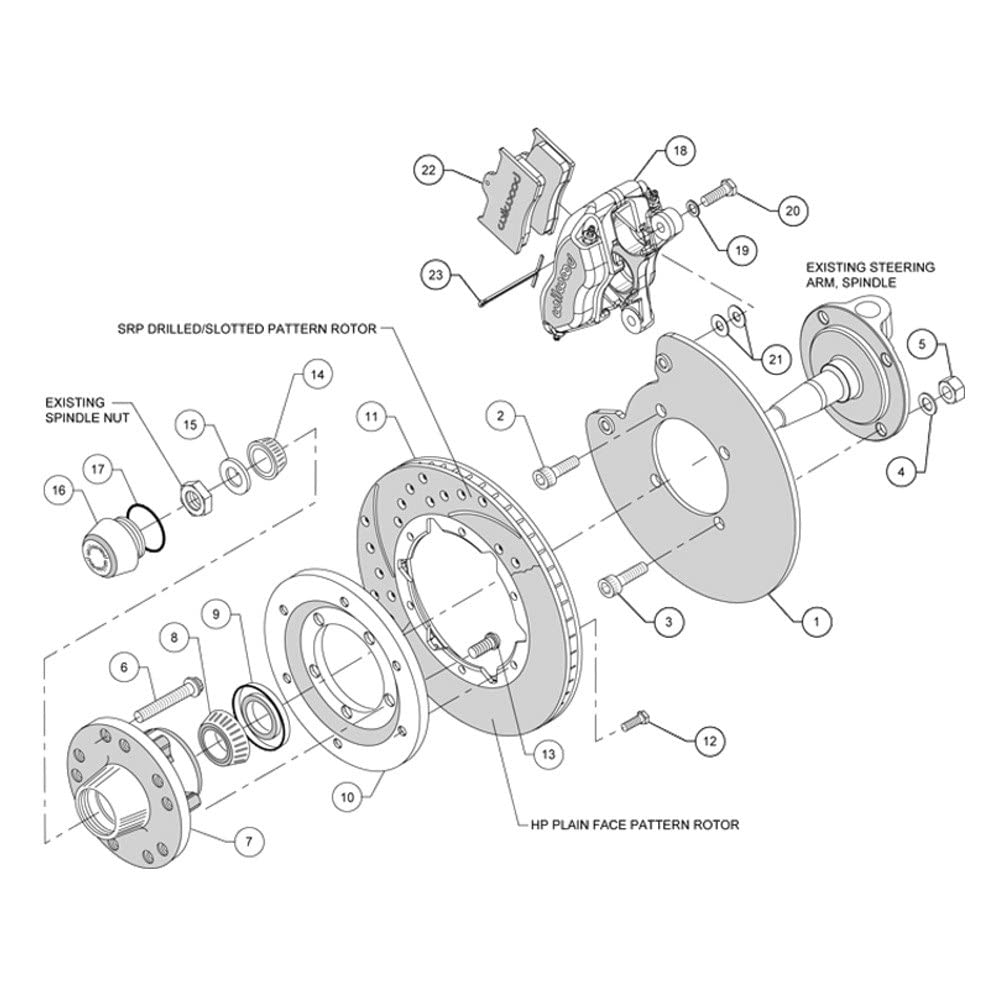 Polished FDLI Front Kit,11.00"