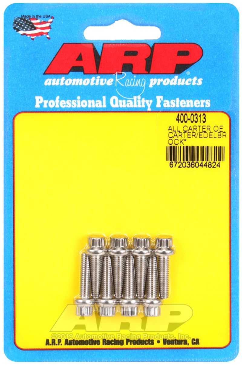 ARP Carburetor 400-0313 Bolt Kit (All Carter OE/Carter/Edelbrock Performer Thun)
