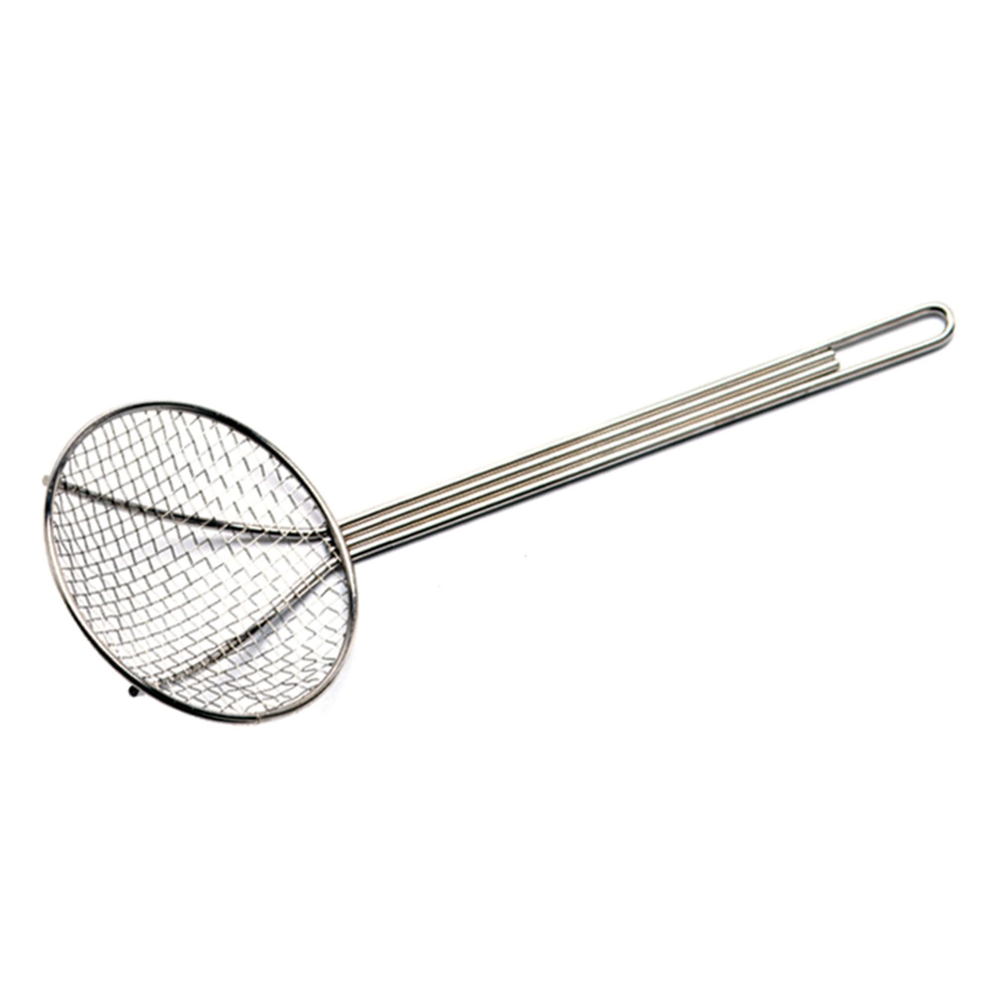 Bayou Classic Mesh Skimmer 0186 - 18 in Fine Mesh Skimmer for Stockpots, Fry Pots, Soup Skimmer