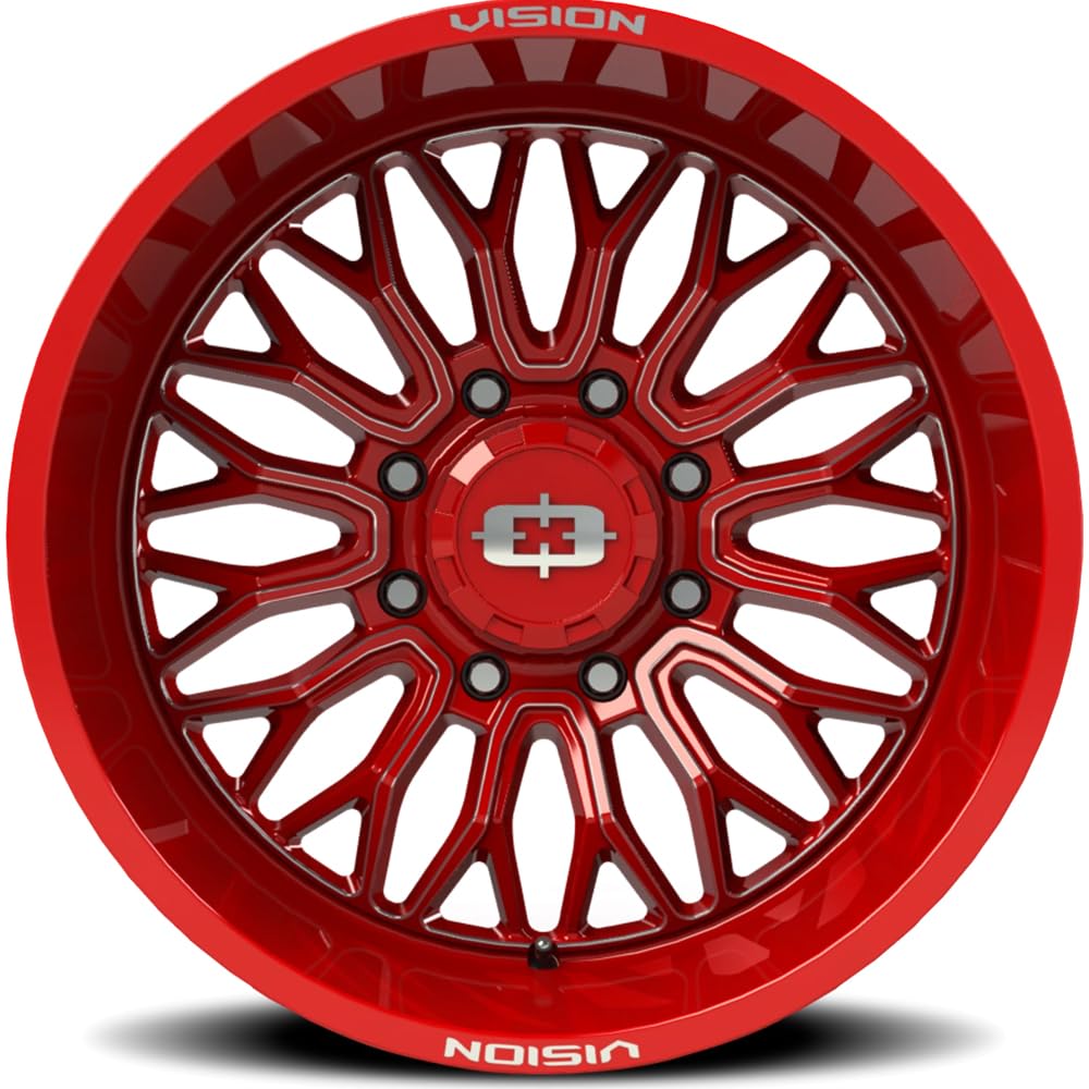 402 Riot Vision Red Tint Milled Spoke 20X12 8x180 ET-51 Wheel/Rim