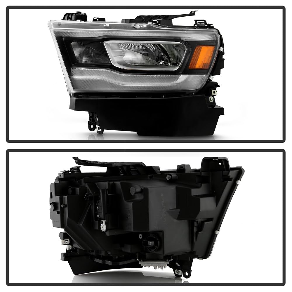 Dodge Ram 1500 19-22 Spyder (POE) Full LED w/DRL Chrome Bezel Headlight - OE Left