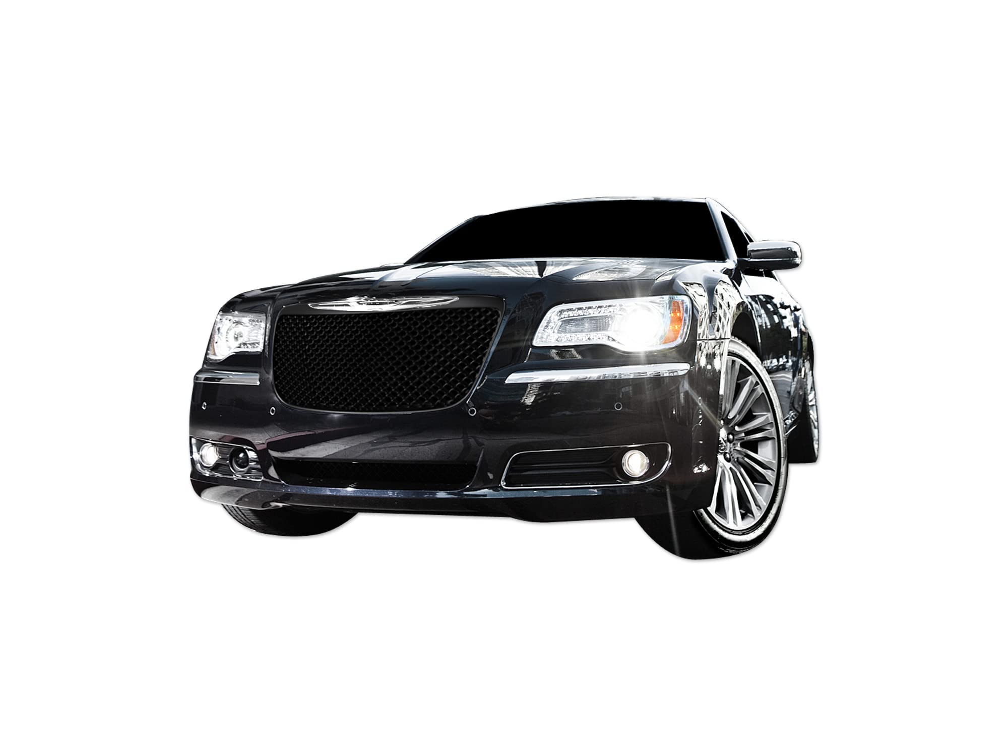 Mesh Front Hood Grille Armordillo USA 7165069 - Matte Black Fits 2011-2014 Chrysler 300/300C
