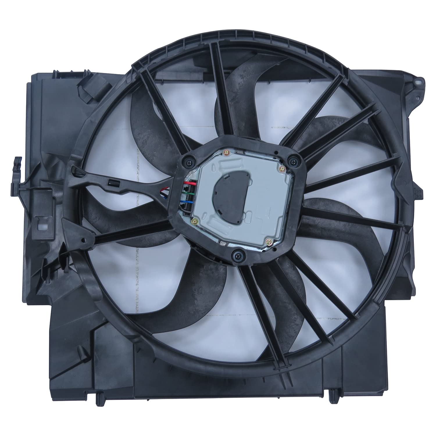Cooling Fan Assembly TYC 623430 Compatible with BMW, Black