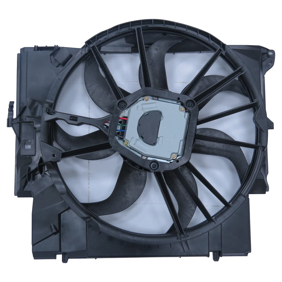 Cooling Fan Assembly TYC 623430 Compatible with BMW, Black