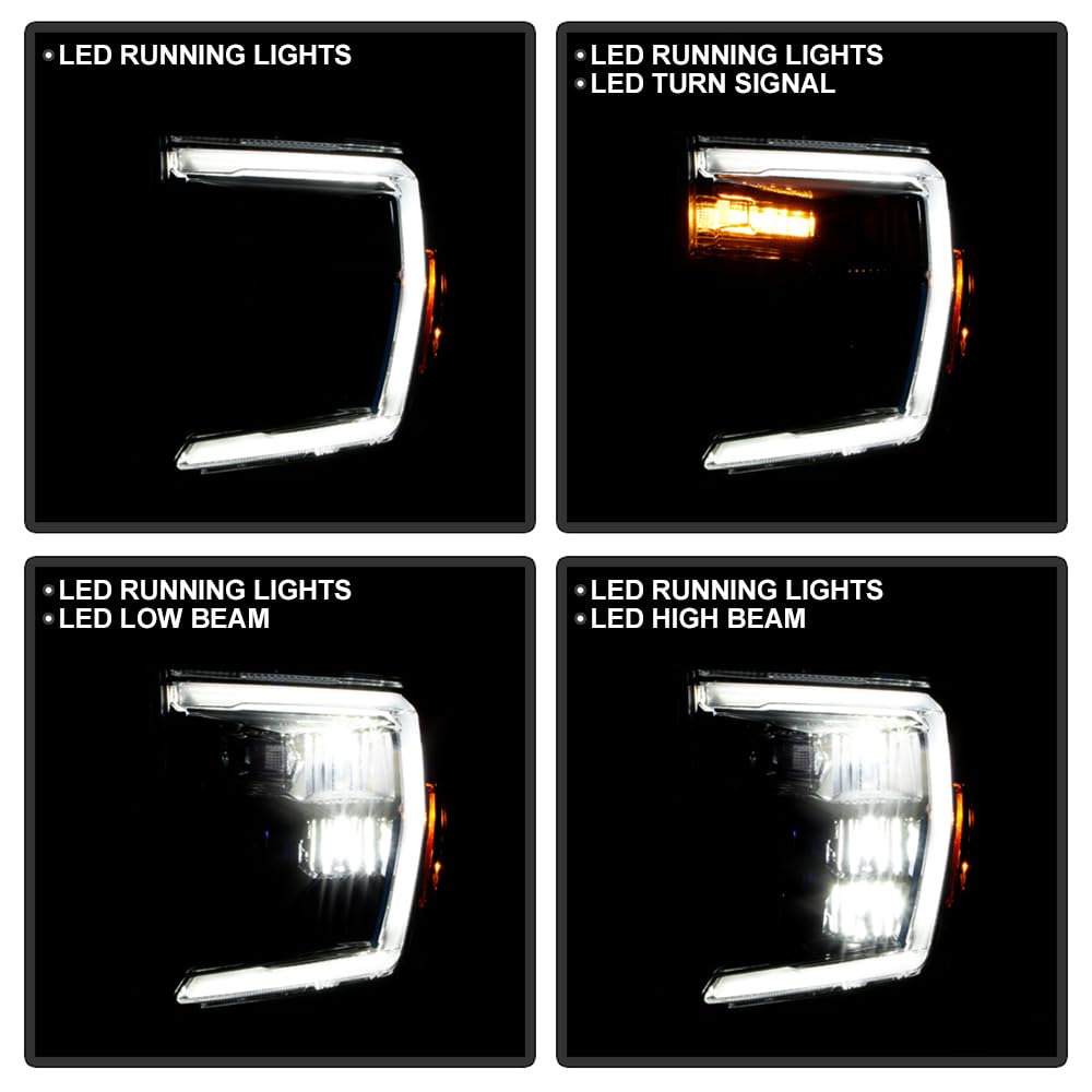 GMC Sierra 1500 19-22 Spyder (POE) Full LED w/LED Signal high Low Beam Headlight - OE Left