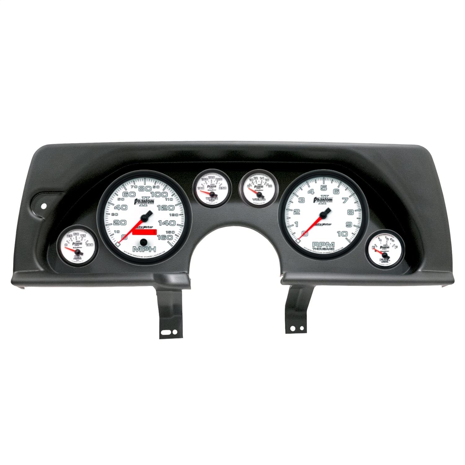 AutoMeter Dash Kit Direct Fit, (5" X2, 2 1/16" X4), Chevy Camaro 90-92, Phantom Ii (2926-10)