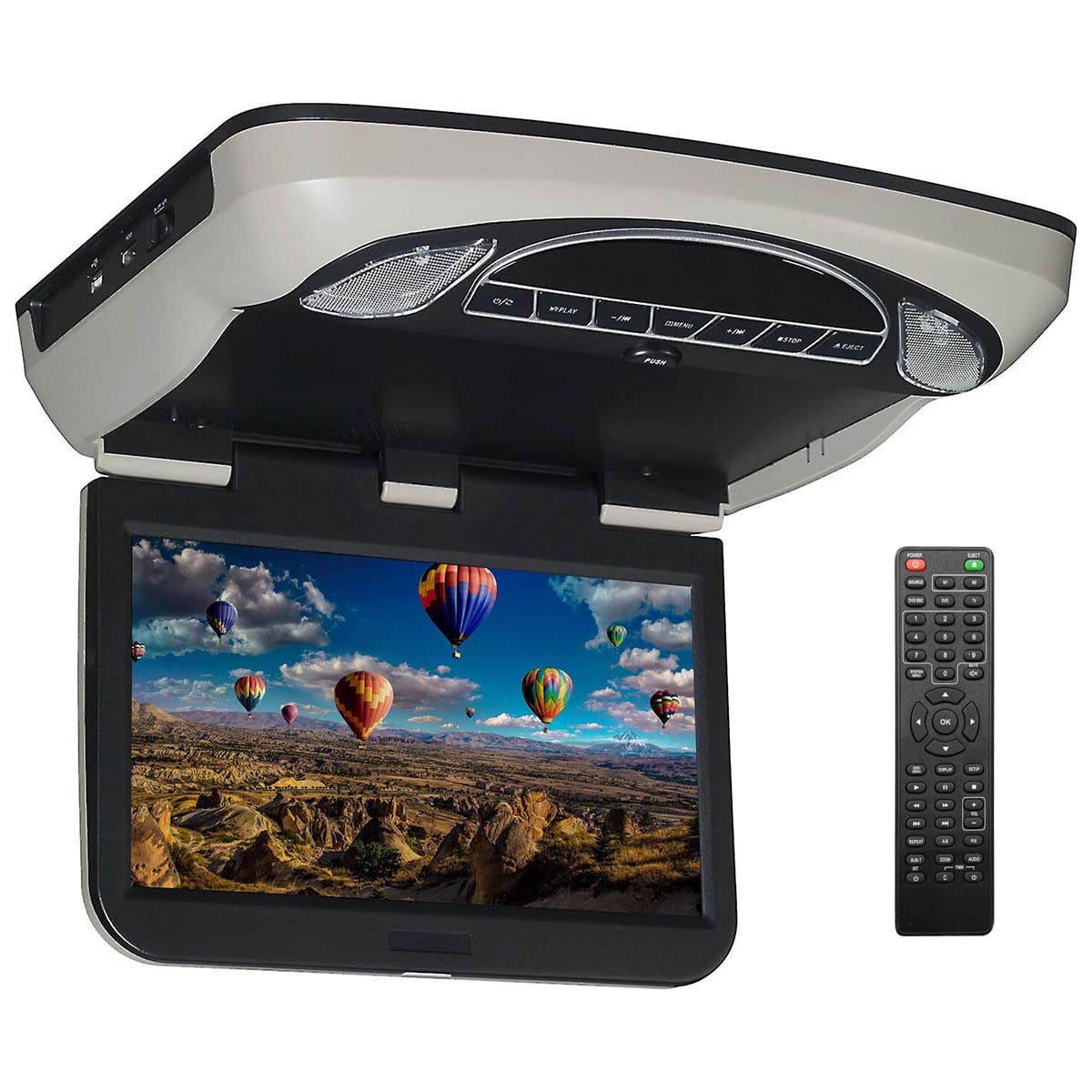 Voxx HD LED Overhead Video Monitor VXMTG1313.3 with Built-in DVD Player and HDMI Input