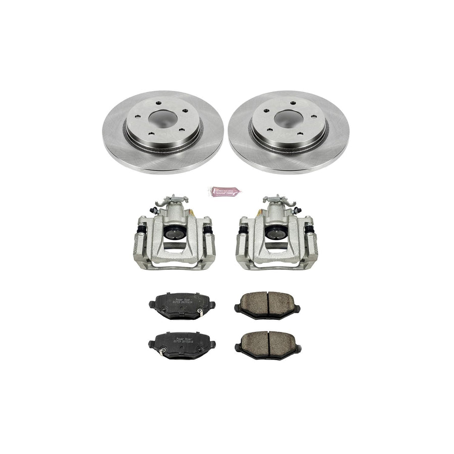 Power Stop KCOE6544 Rear Brake Kit Stock Replacement (with Calipers) For Chrysler Town & Country, Dodge Grand Caravan, Ram C/V, VW Routan [Model Specific]