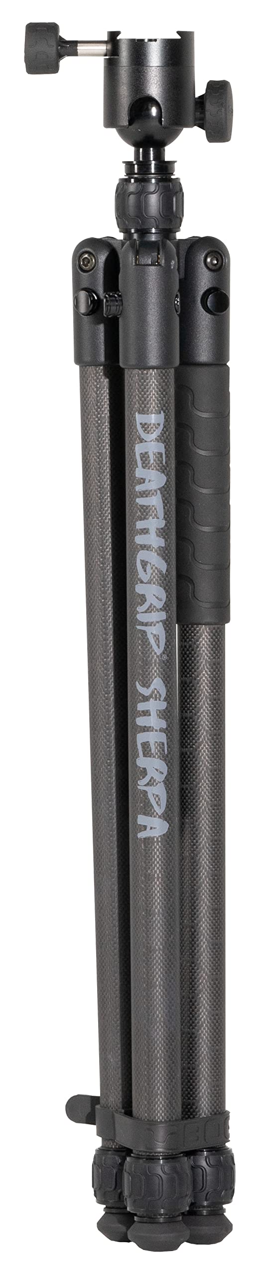 DeathGrip BOG Sherpa Carbon Fiber Tripod with Heavy Duty Construction, 360 Degree Ball Head, Quick-Release Arca-Swiss Mount System, and Optics Plate for Hunting, Shooting, Glassing, and Outdoors