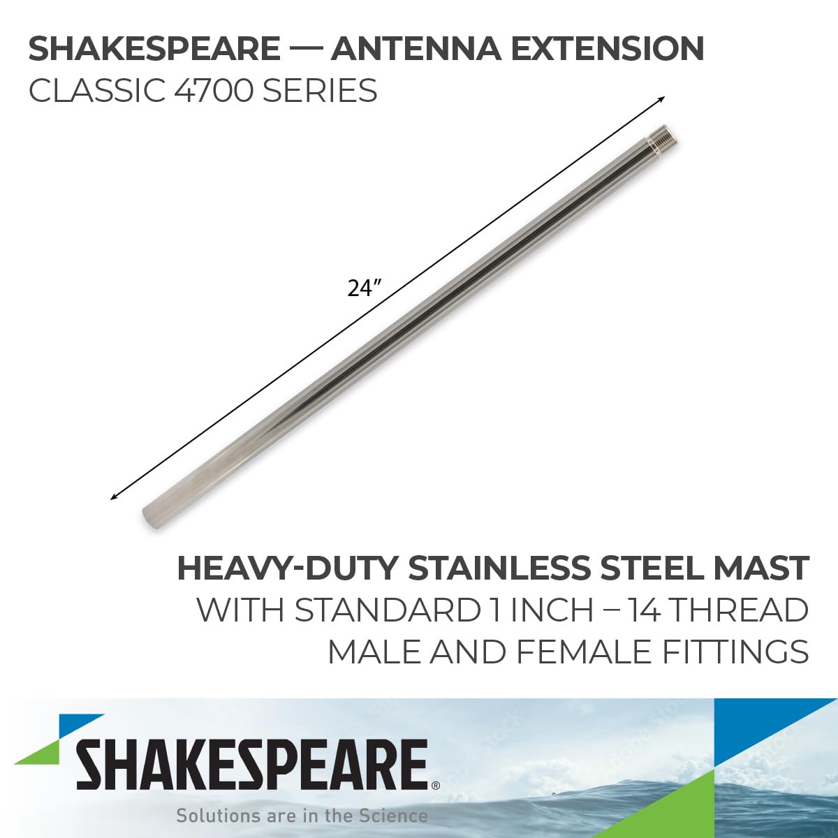 4700-2 Shakespeare Extension MAST HD 2'L