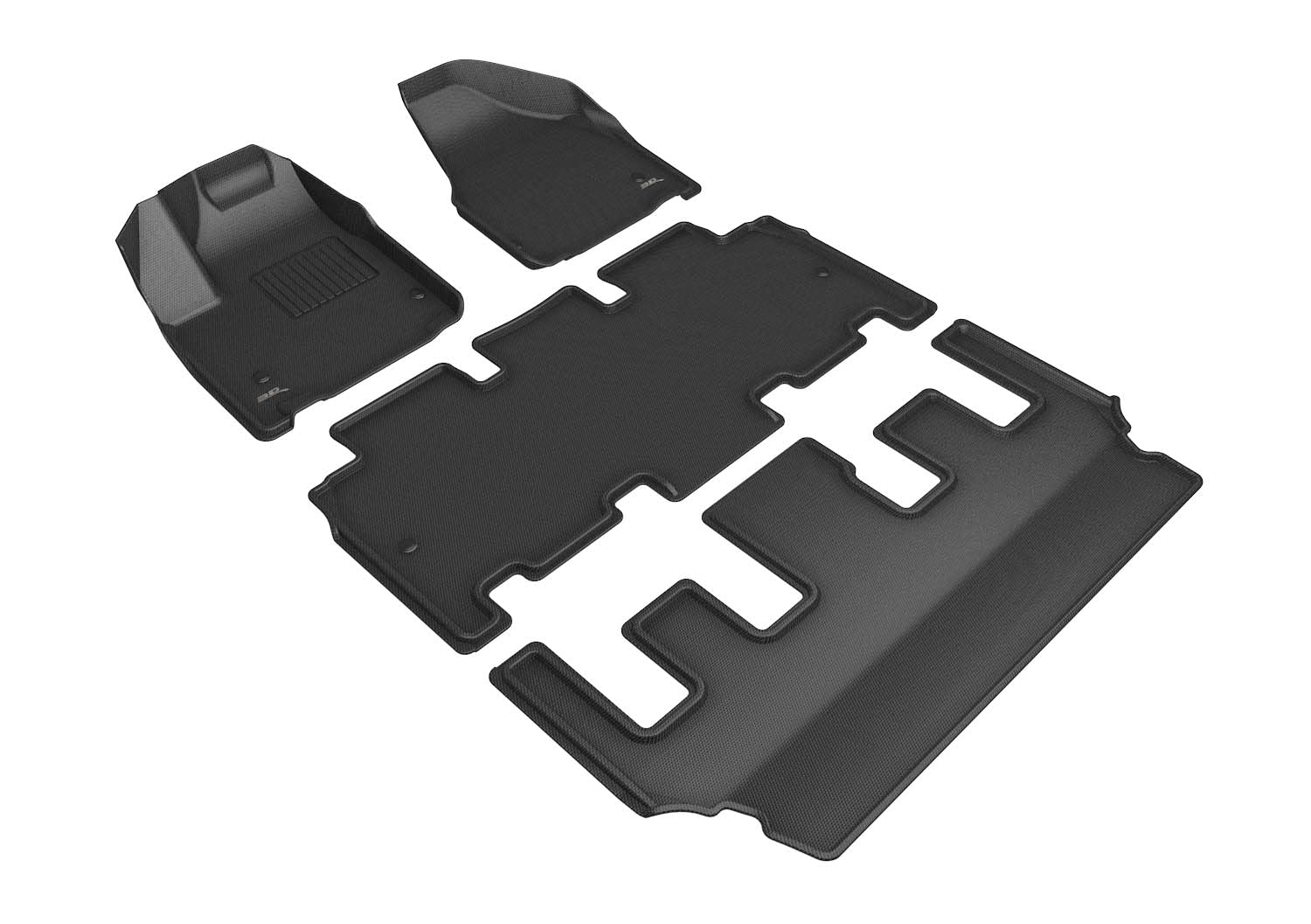 3D MAXpider Kagu Custom Fit Floor Mats (Black) Compatible with Chrysler Pacifica Hybrid 2018-2026 / Hybrid Touring 2021-2026 - Full Set