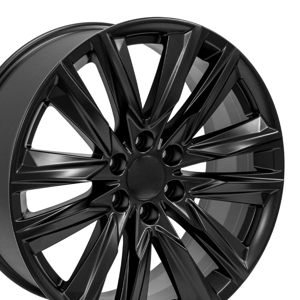 22 Inch OE Wheels CA91 Rim Fits Escalade Sport Style 6x139.7 22x9 Satin Black - Hollander 4869 (1)