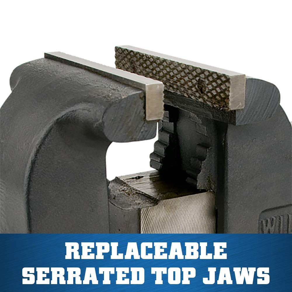 8" Jaw Width Wilton Shop Bench Vise, 8" Max Jaw Opening, 4" Throat (Model WS8)