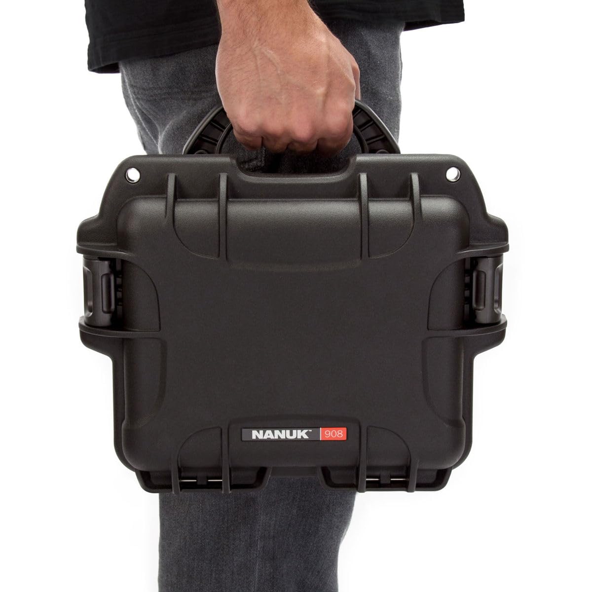 Black Nanuk 908 Waterproof Hard Case with Foam Insert