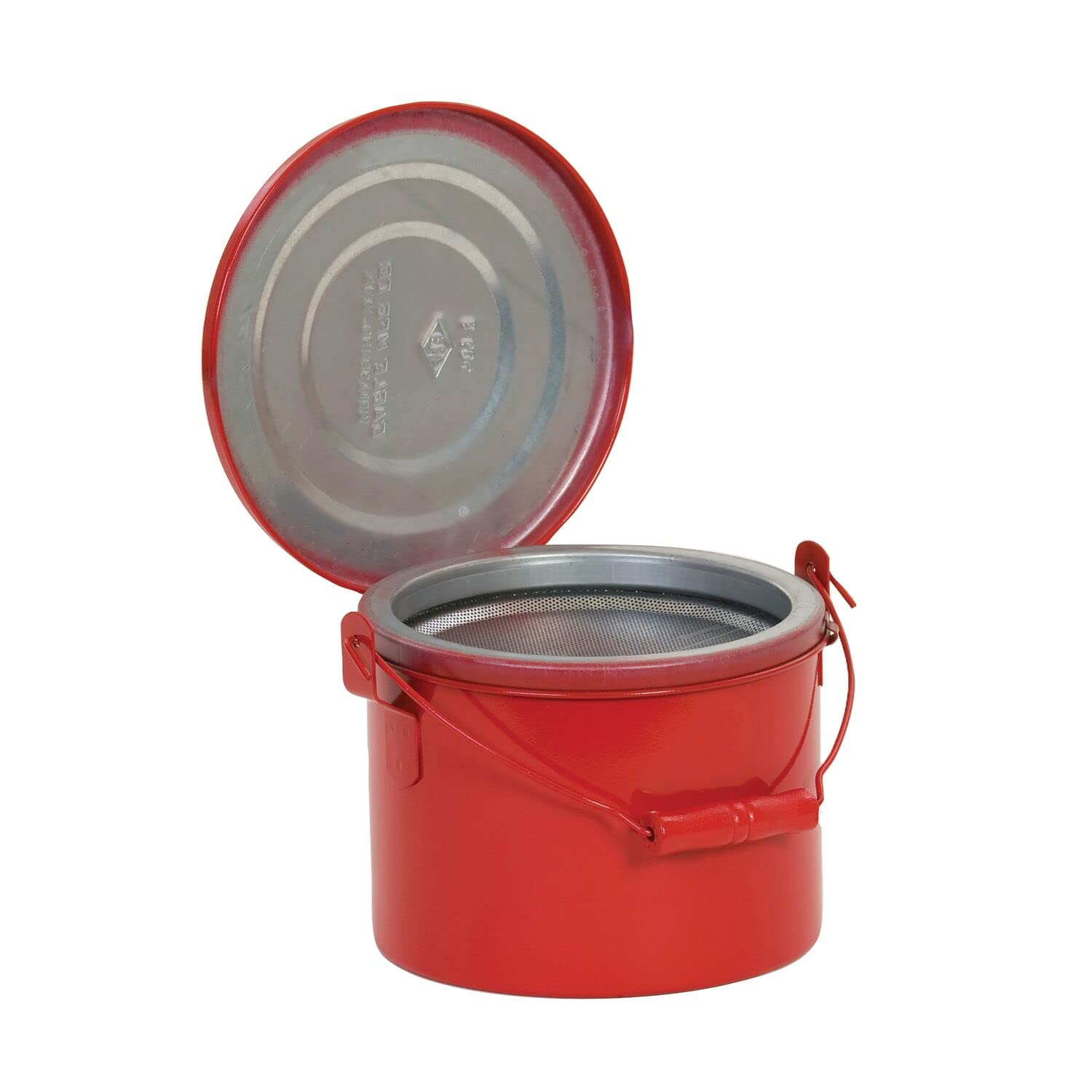 B-604 Eagle Bench Galvanized Steel Safety Can, 4 Quart Capacity, Red
