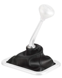 Black Rectangular Boot Lokar X70-BAF3 Deluxe with 5/8" Billet Aluminum Sliding Bezel