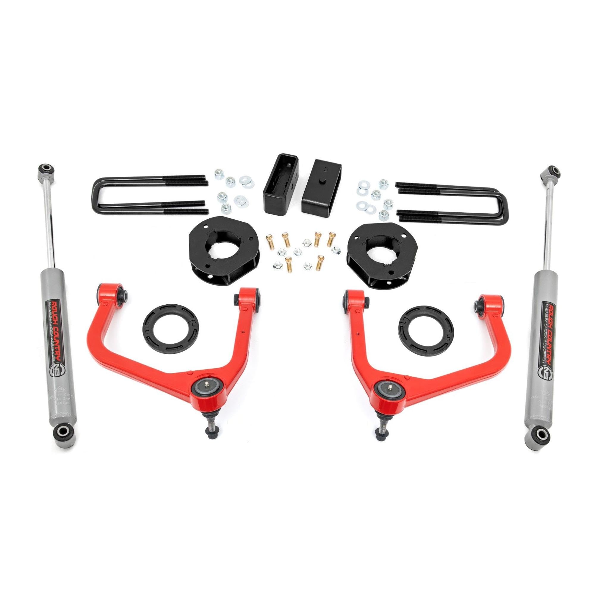 3.5" Lift Kit Rough Country for 2019-2024 GMC Sierra 1500 2WD/4WD - 22630RED