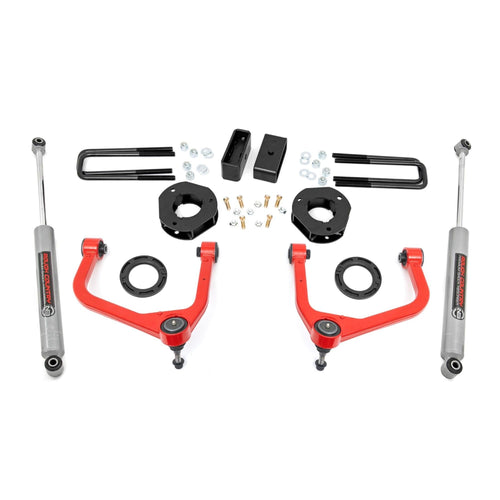 3.5" Lift Kit Rough Country for 2019-2024 GMC Sierra 1500 2WD/4WD - 22630RED