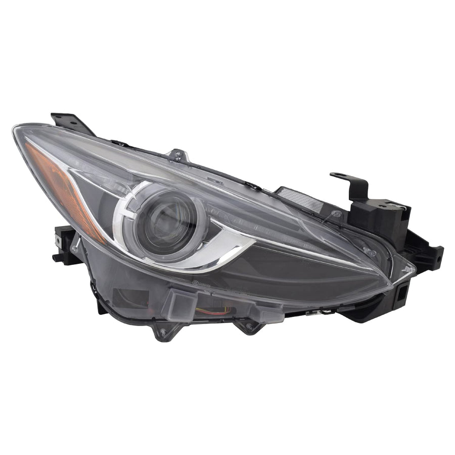 Right TYC Headlight Assembly Compatible with 2014-2018 Mazda Mazda3