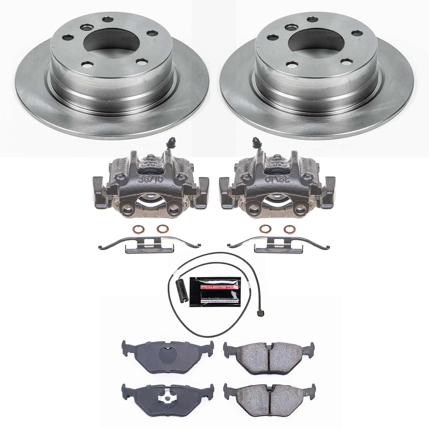 Power Stop KCOE633 Rear Brake Kit-OE Rotors & Z17 ramic Brake Pads For BMW Z3 1996-2002 Autospecialty [Model Specific]