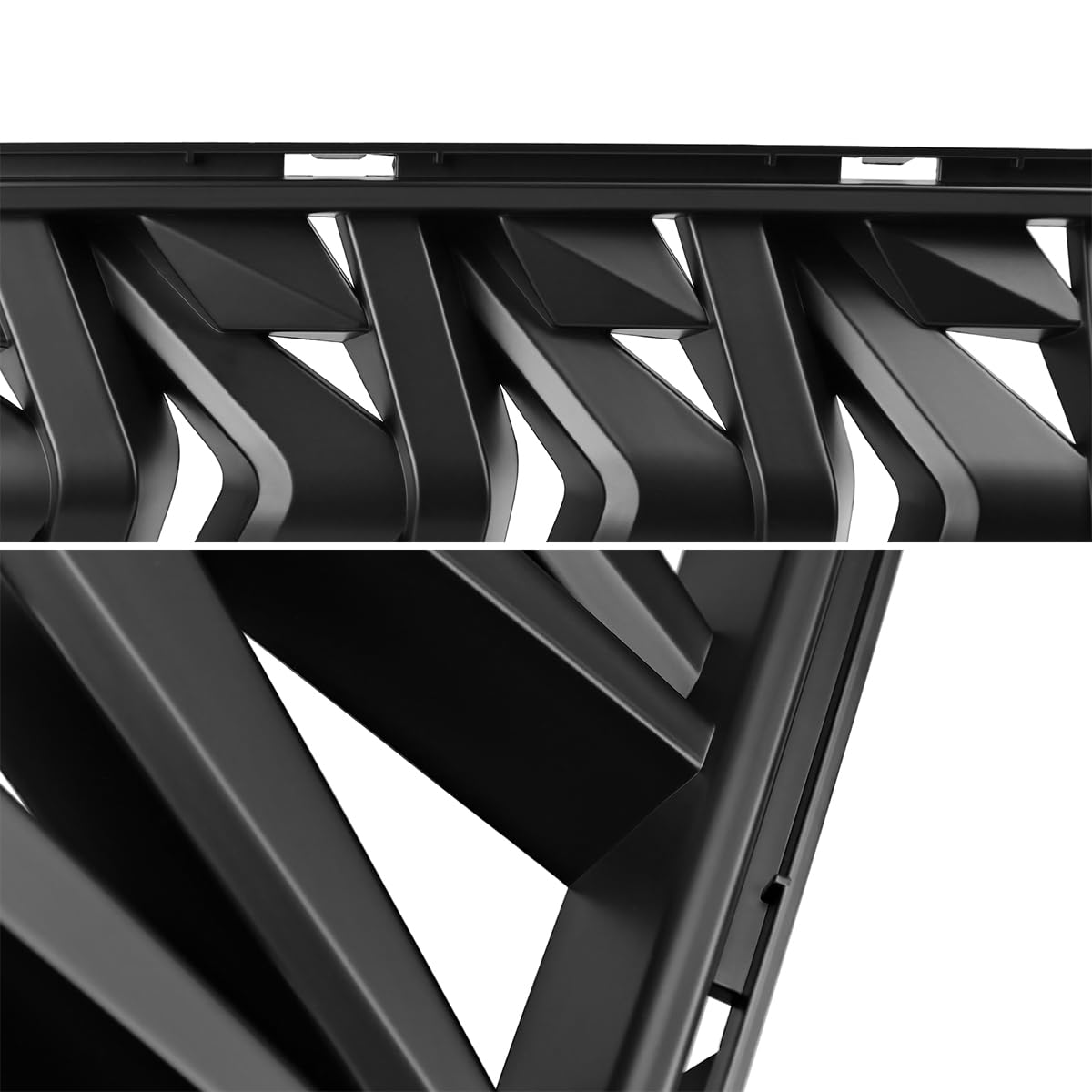 Matte Black Shark Style Spec-D Tuning Hood Grille w/LED Sequential Signal Compatible with 2018-2023 Ford Mustang