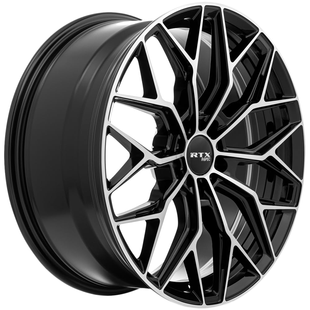 RTX RS02 Wheel Custom - 18x8, 38 Offset, 5x114.3 Bolt Pattern, 67.1mm Hub - Gloss Black with Machined Face Rim