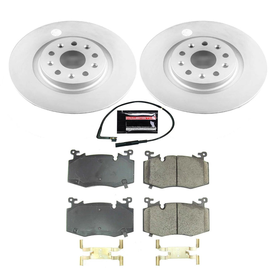 Power Stop Z17 CRK8317 Front Coated Rotor Kit-Coated Brake Rotors, Ceramic Brake Pads For Cadillac CT6 2019 [Model Specific]