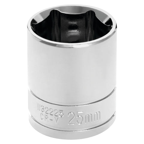 W32225 Performance Tool 1/2 Drive 25mm 6Point Socket, 1 Pack