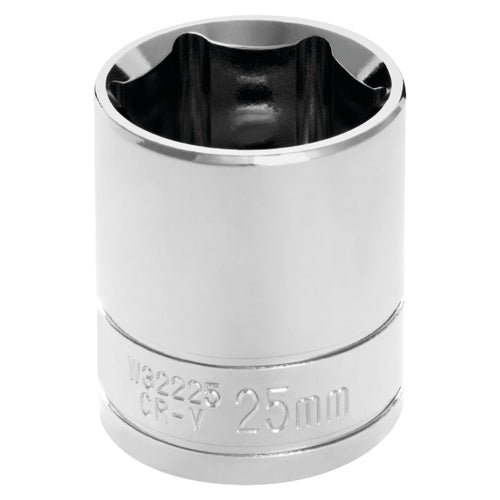 W32225 Performance Tool 1/2 Drive 25mm 6Point Socket, 1 Pack