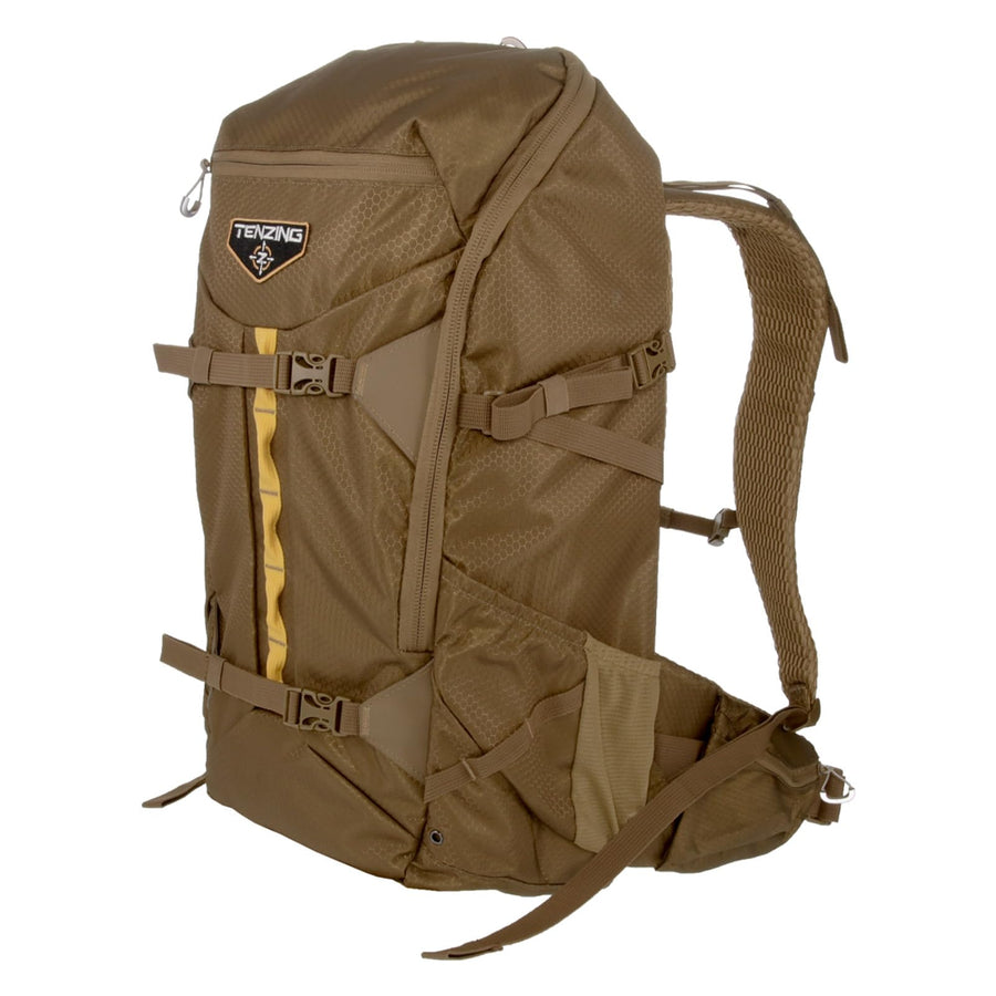 Whitetail TENZING 2100 Day Pack, Buckskin Tan Hydration Bladder Compatible Durable Camo Backpack with 4 Compartments & 15 Organizational Pockets for Hunting Gear and Equipment