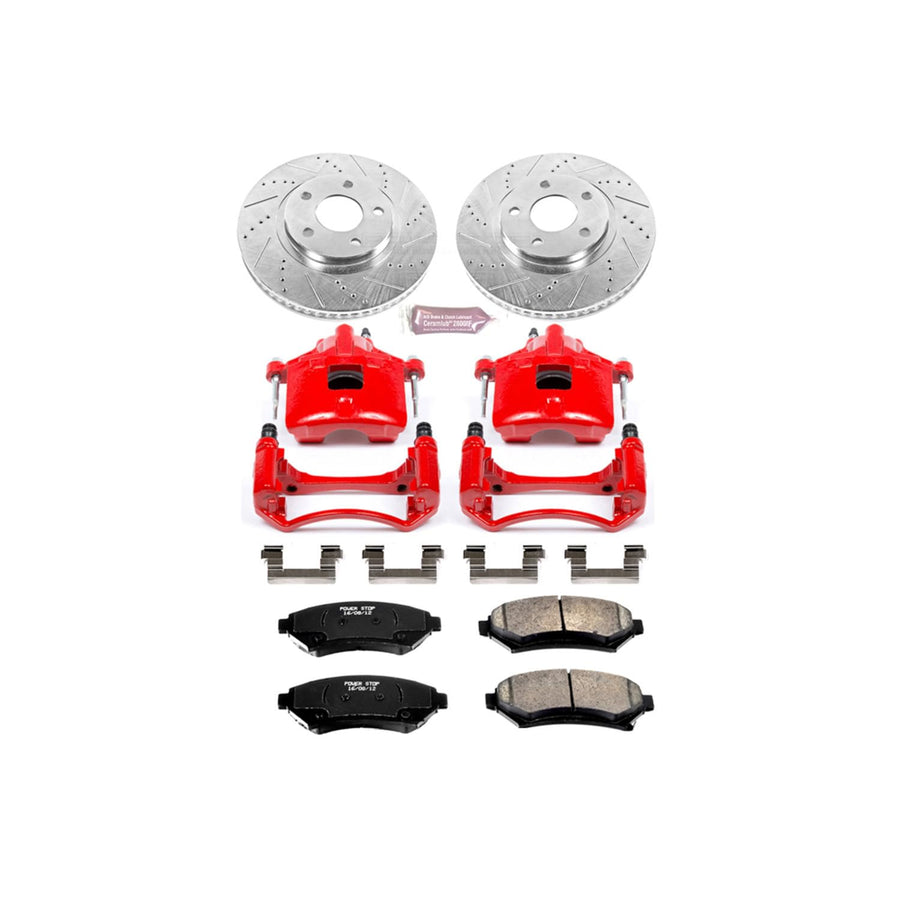 Power Stop Performance Brake Kit KC1542 with Caliper For LeSabre, Park Avenue, Riviera, DeVille, Eldorado, Sevi, Impala, Monte Carlo, Olds Aurora, Aurora, Intrigue, Bonneville [Model Specific]