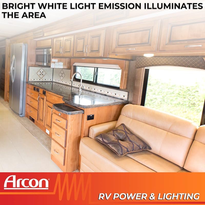 LED Ceiling Double Light Arcon Clear Lens 11.56 Inch Length x 4.95 Inch Width Bright White SMD LED 12 Volt 20670N