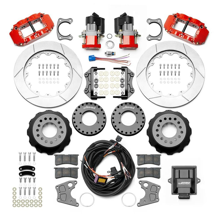 Wilwood Superlite Narrow 4R Rear P-Brk Kit 14.00in Rotor Big Ford 2.50in Offset - Red