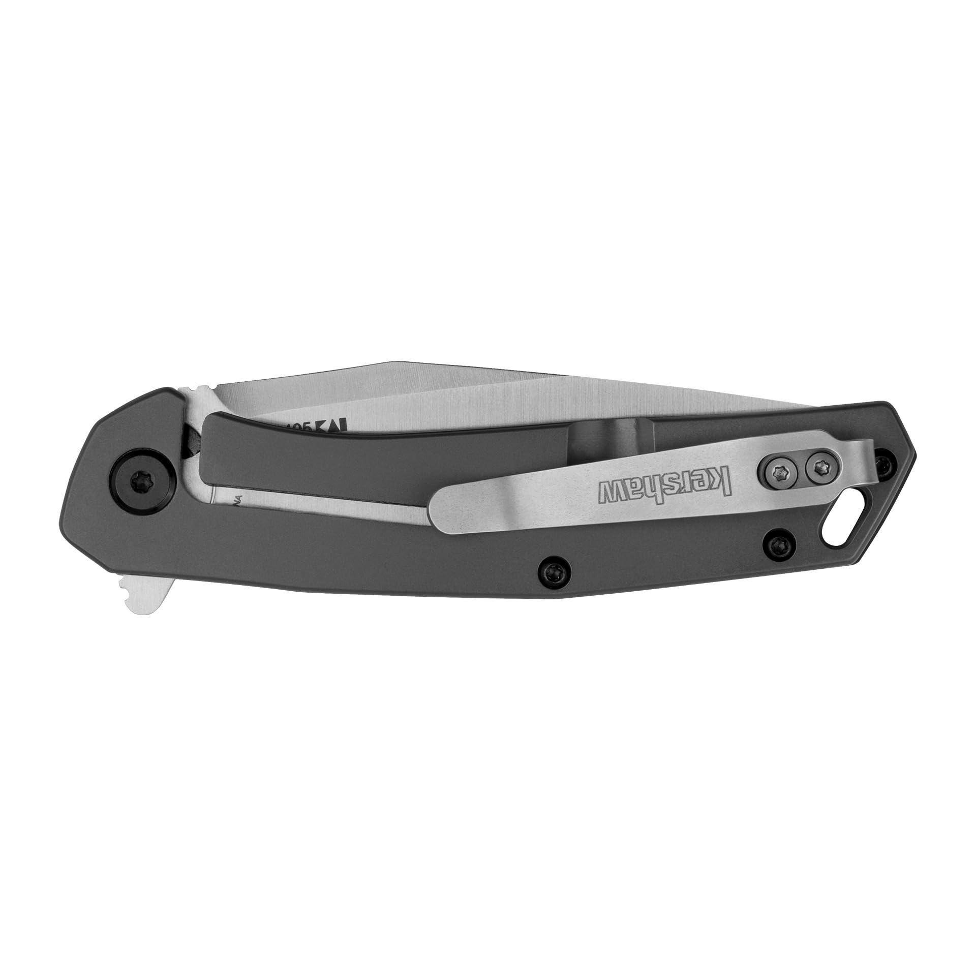 Kershaw Pocket Knife Align, Gray Design, 3.15 Inch Stainless Steel Clip Point Blade, EDC with Assisted Opening, Reversible Pocketclip, Everyday Carry Pocket Knife for Men and Women