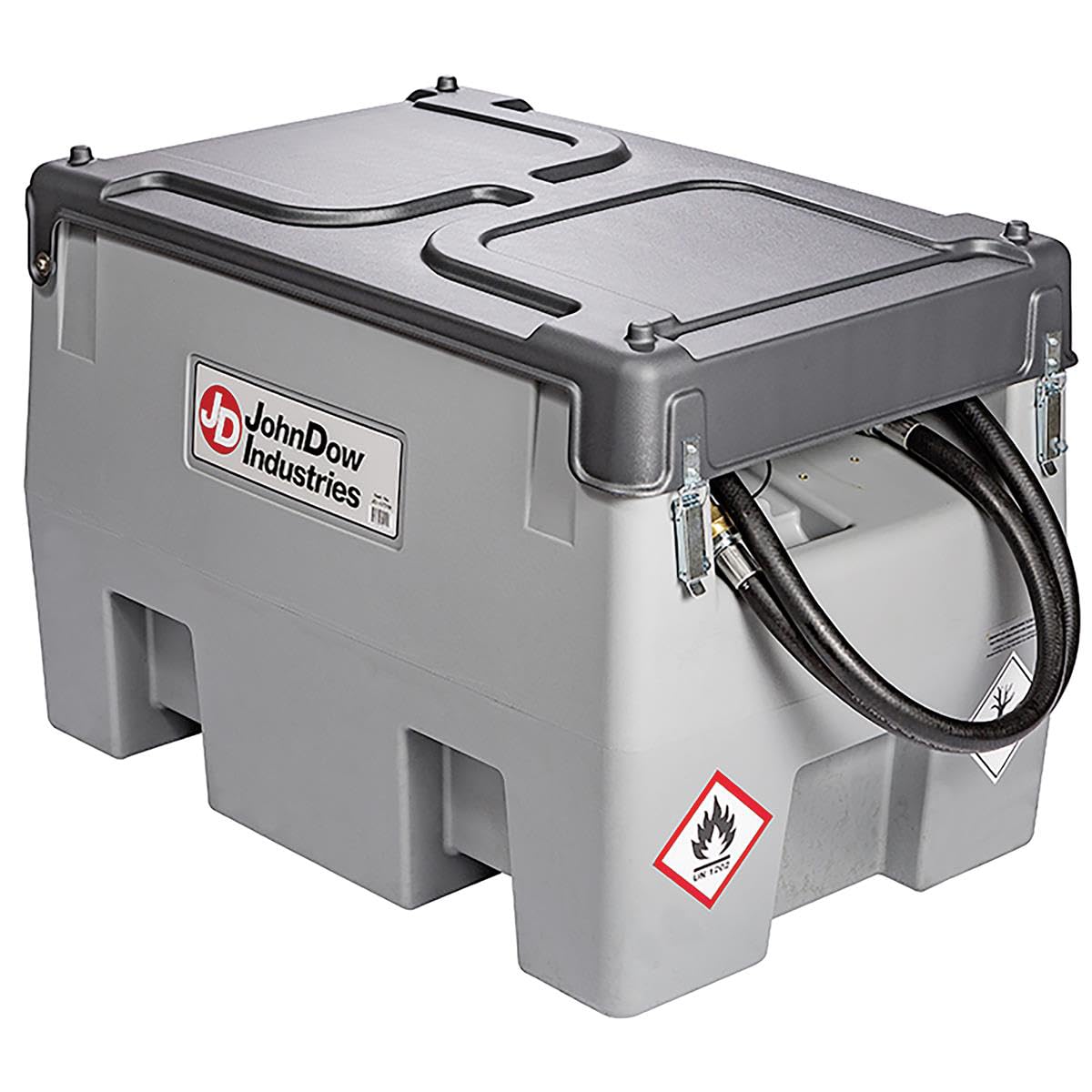 JDI-AFT58 JohnDow Industries, 58 - Gallon Diesel Transfer Tank with Built in 12 volt Electric Pump and Automatic Shut Off Nozzle