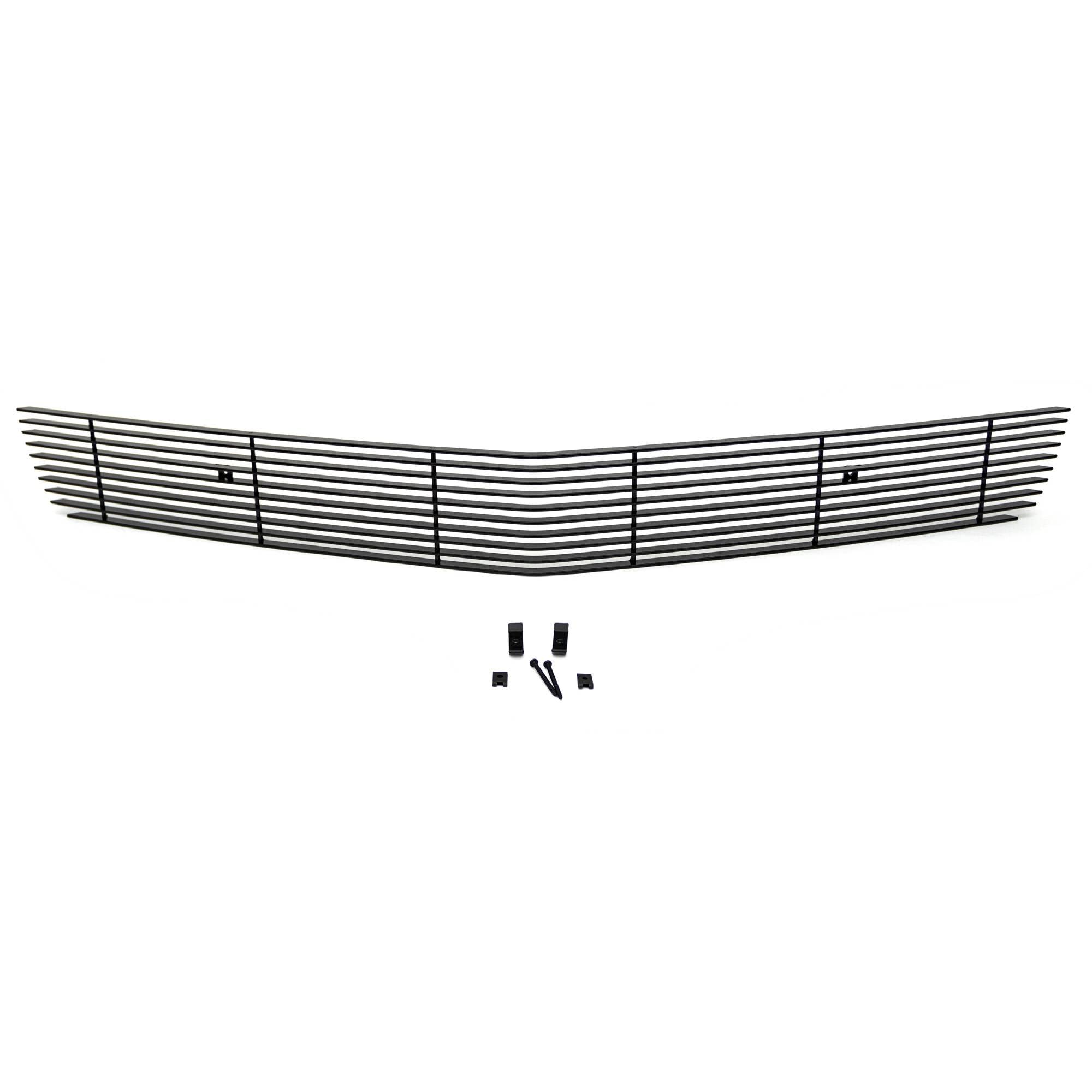 Horizontal T-Rex 25028B Aluminum Black Finish Billet Bumper Grille Overlay for Chevrolet Camaro SS