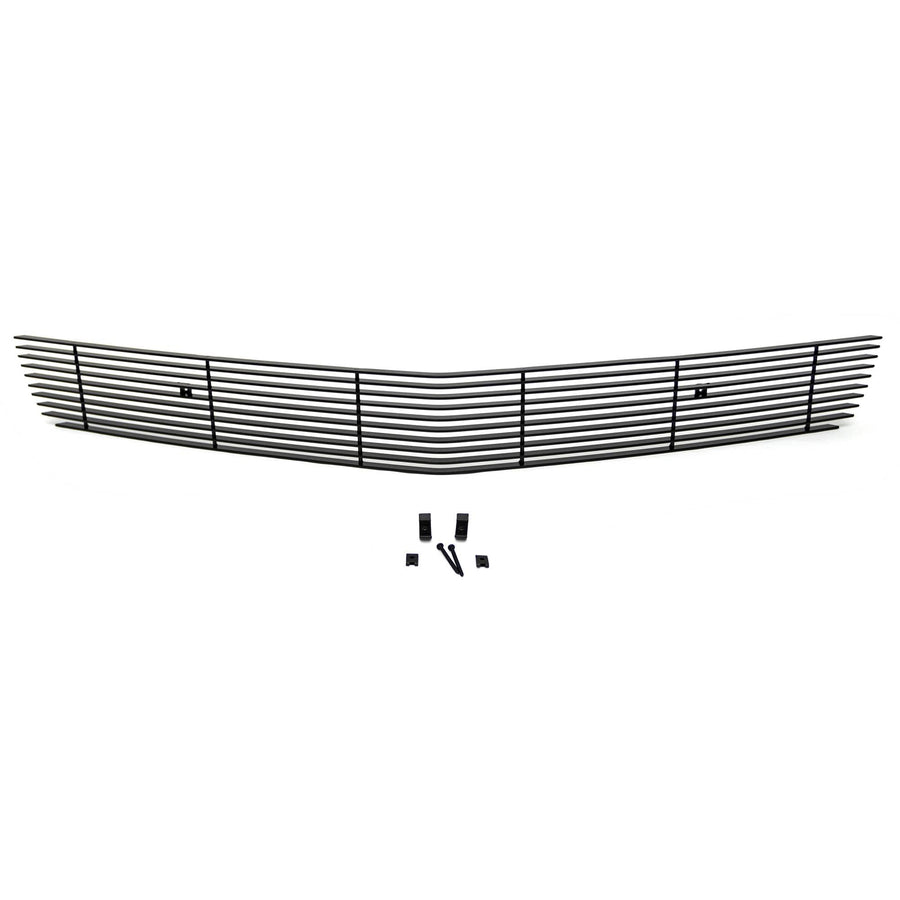 Horizontal T-Rex 25028B Aluminum Black Finish Billet Bumper Grille Overlay for Chevrolet Camaro SS