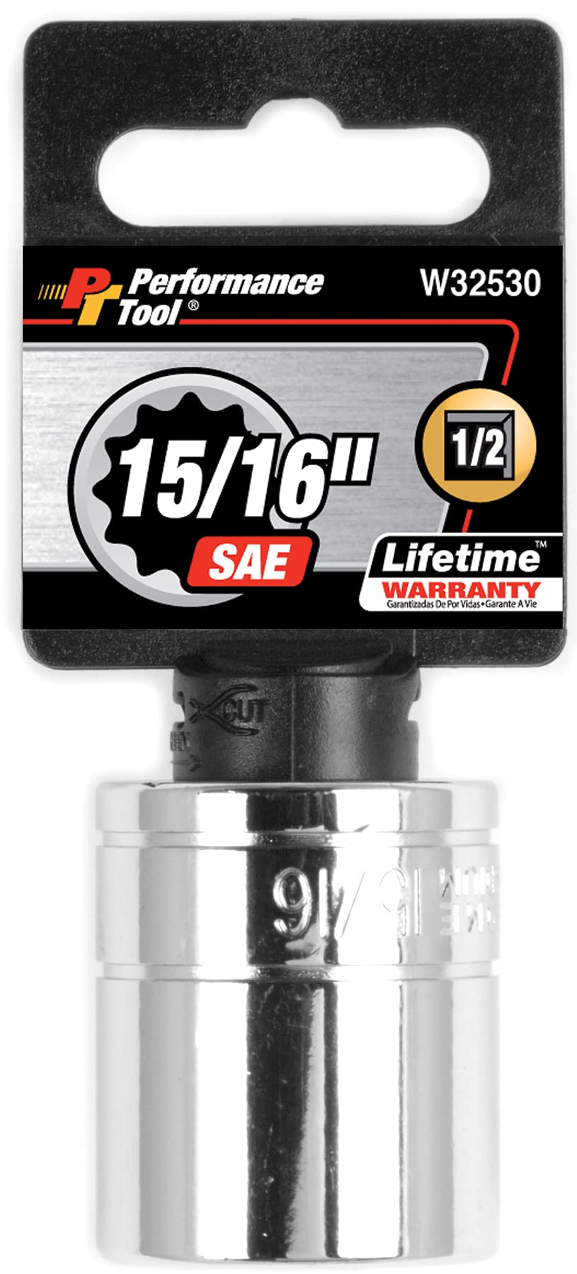 W32530 Performance Tool 1/2 Drive 12-Point Socket, 15/16