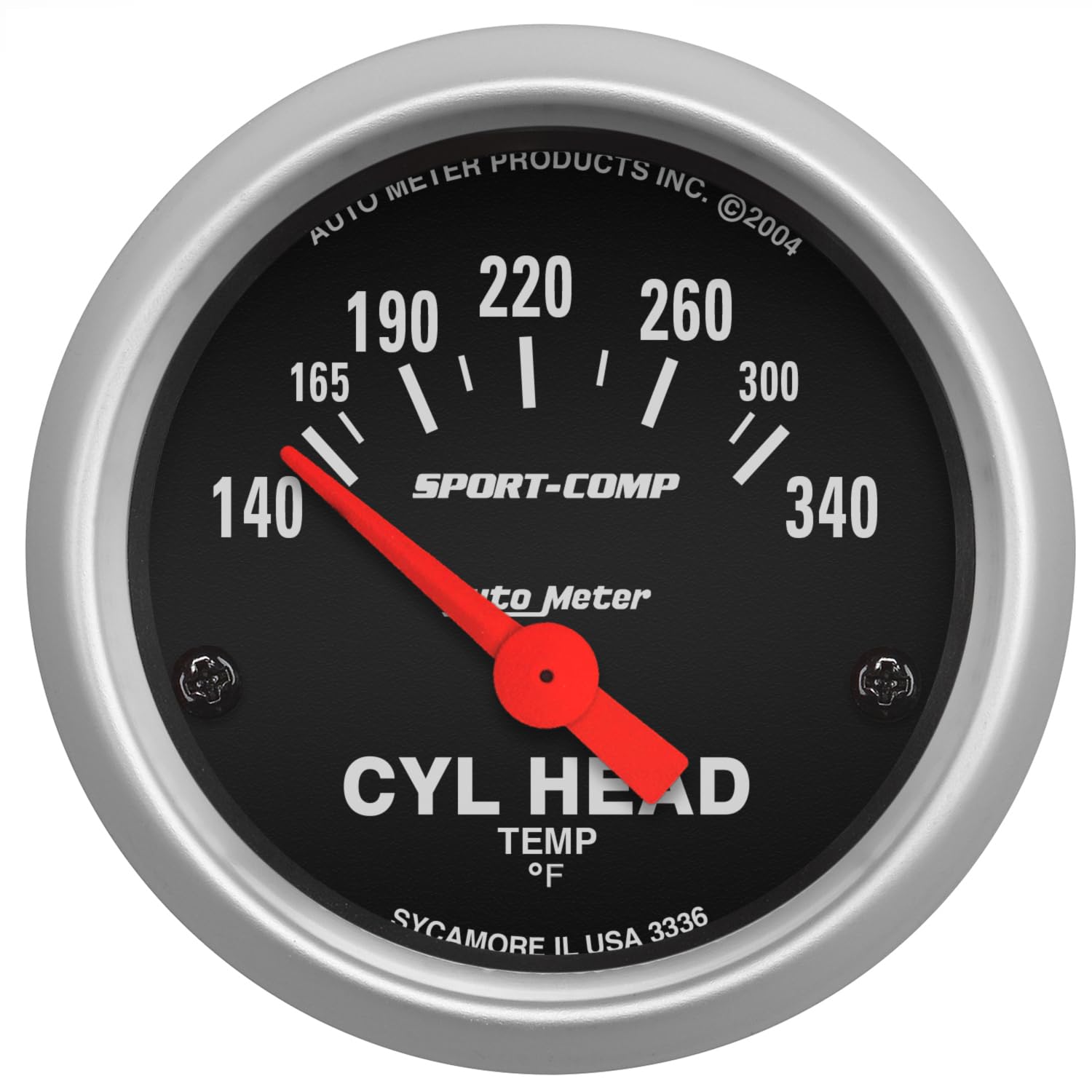 Auto Meter Sport-Comp Electric Cylinder Head Temperature Gauge 3336