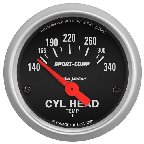 Auto Meter Sport-Comp Electric Cylinder Head Temperature Gauge 3336